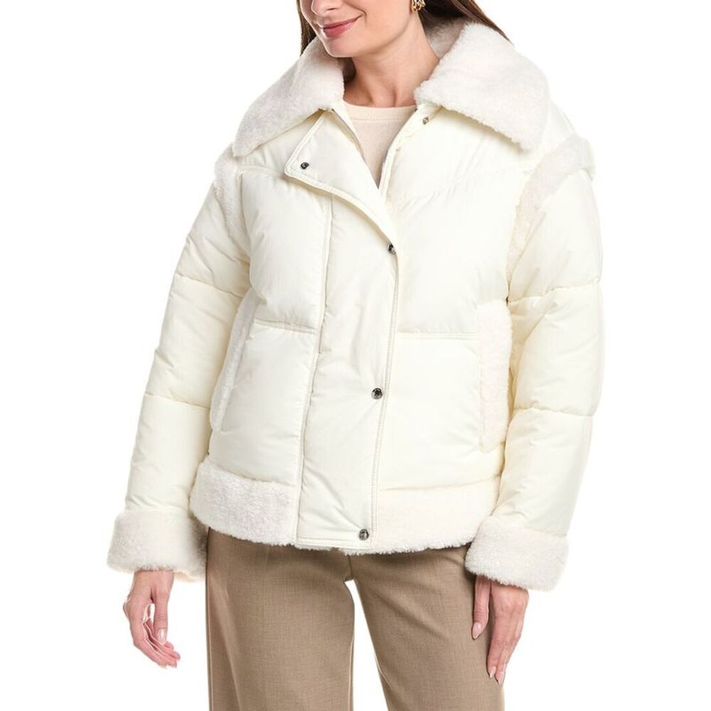 Hugo Boss Womens  Pajuna Puffer Coat, White